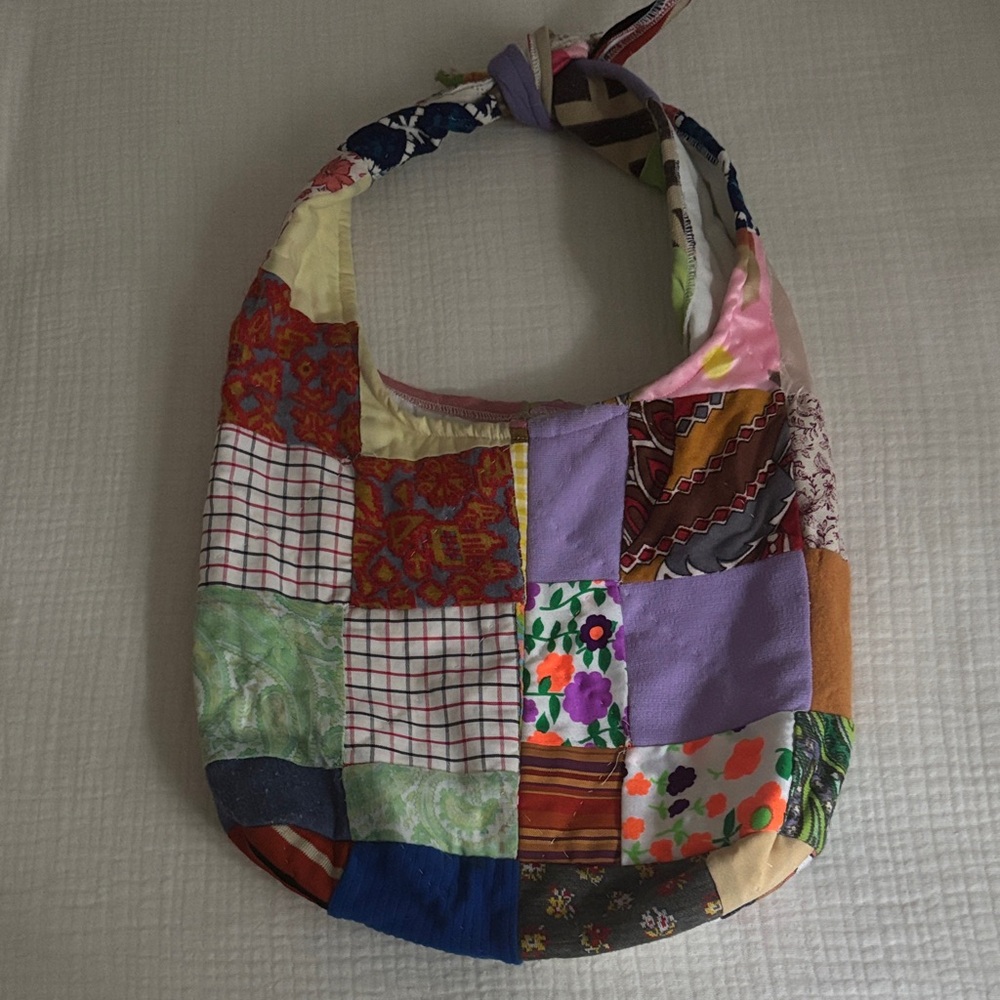 Multicolor Patchwork Hobo Bag - Picture 3 of 3